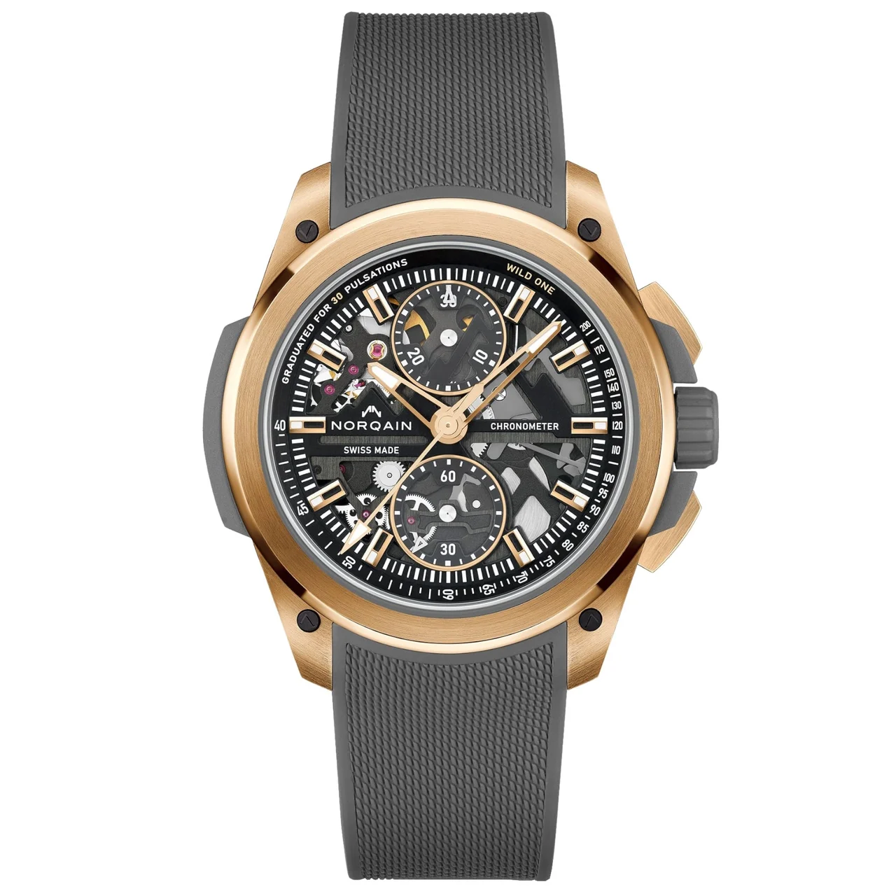 Norqain Wild One Skeleton Chrono Red Gold Limited Edition 42mm N3002.40G01.B01.R03 42 mm kol saati