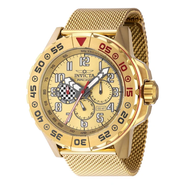 Invicta Racing Watch - 48mm, Gold (47216) kol saati