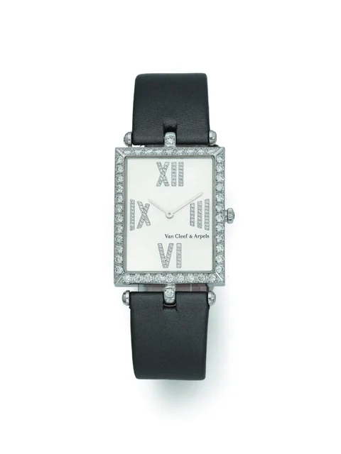 Van Cleef & Arpels Ref. HH 12506, Quartz; “ Arpels”; 18K white gold and diamonds kol saati