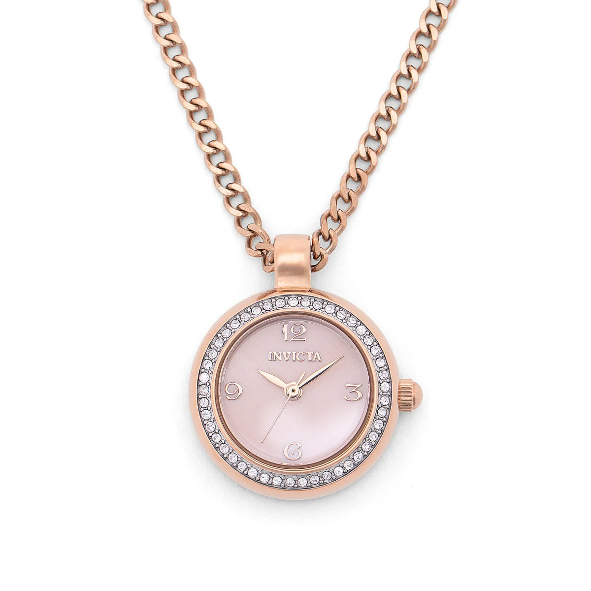 Invicta Mini Angel Necklace Watch w/ Mother of Pearl Dial - 23mm, Rose Gold (49933) kol saati