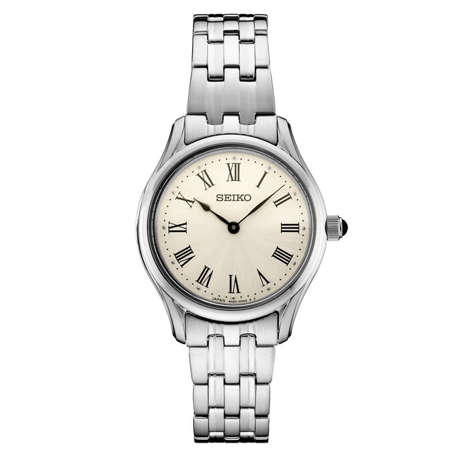 Seiko Essentials 29mm Dress Watch with Champagne Dial #SWR069 kol saati