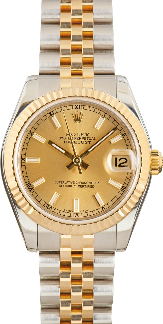 Rolex Datejust 31 Ref 178273 White Roman Dial 31 mm kol saati