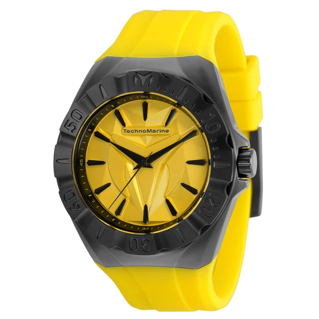 Technomarine Cruise Monogram Watch - 45mm, Yellow (TM-120011) kol saati
