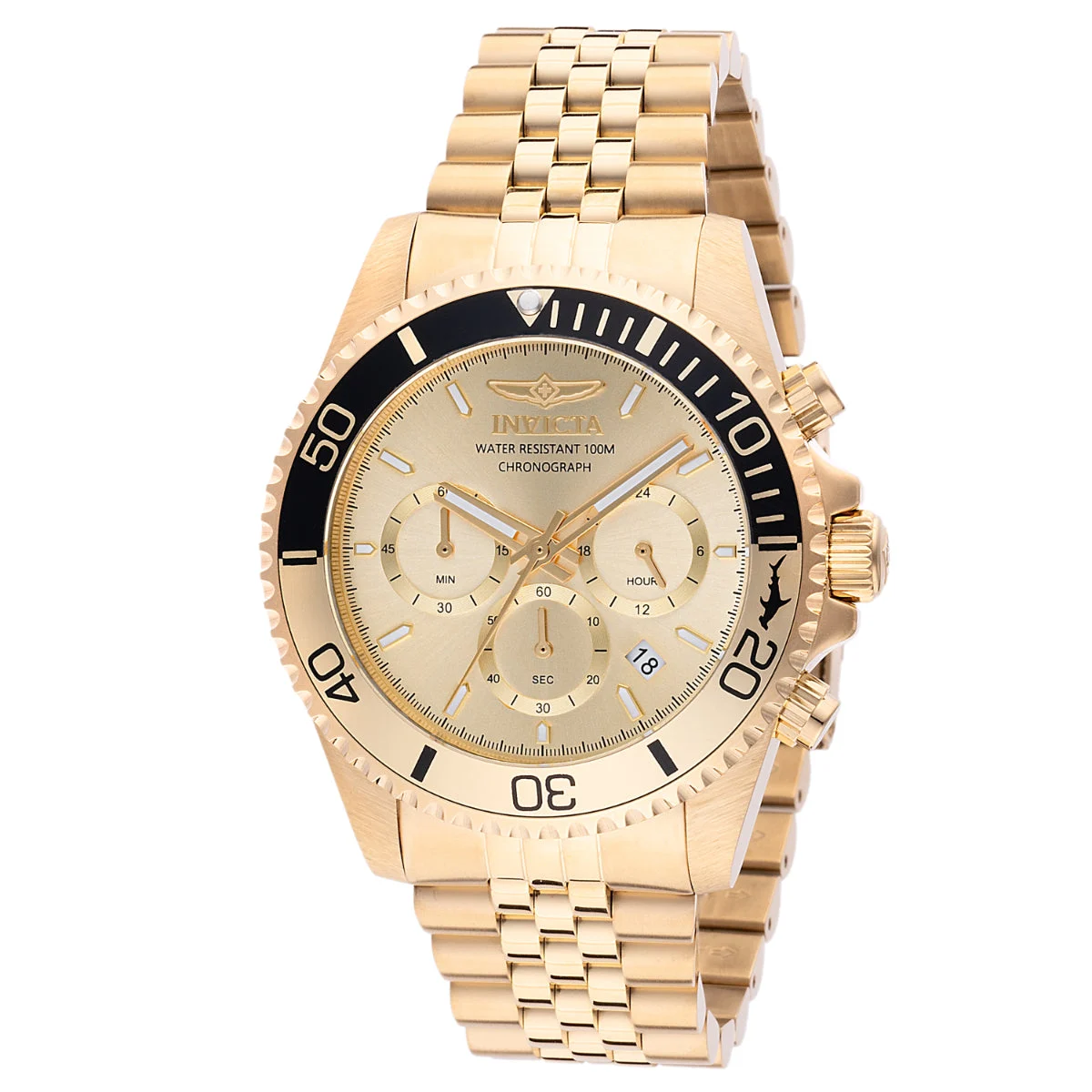 Invicta Pro Diver Titan Watch - 43mm. Gold (48118) 43 mm kol saati