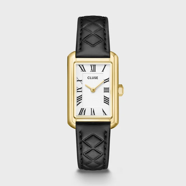 CLUSE Belisenna Watch Leather, Black Quilted, Gold Colour CW15005 kol saati