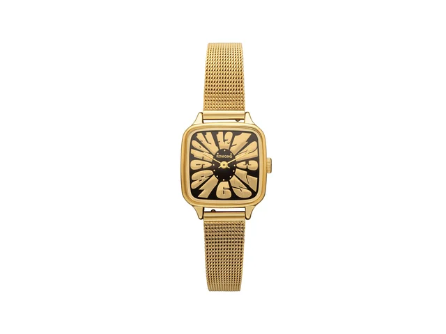 Komono Kate Flower Royale Gold Black KOM-W4210 kol saati
