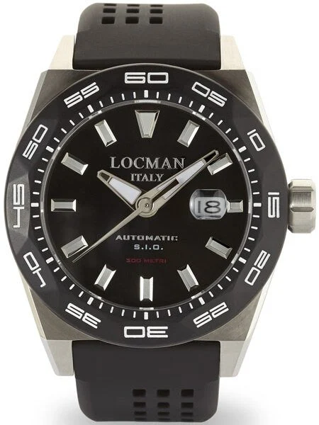 Locman Stealth 300 Meter Automatic Dive Watch with 46mm Stainless Steel and Titanium Case #215BKSTBKR 46 mm kol saati