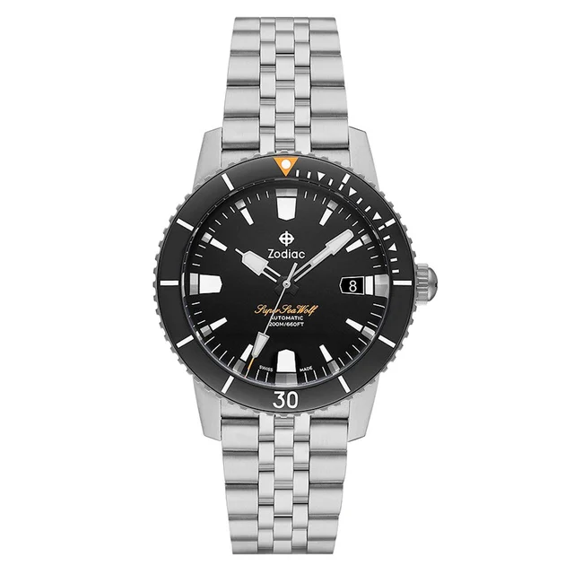Zodiac Super Sea Wolf 53 Compression Automatic Stainless Steel Watch #ZO9288 kol saati