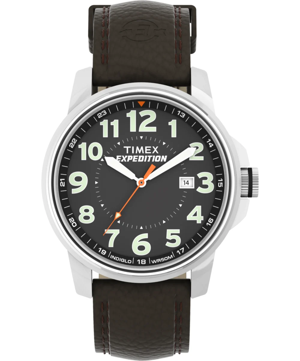 Timex Expedition Metal Field 40mm Leather Strap Watch T44921 40 mm kol saati
