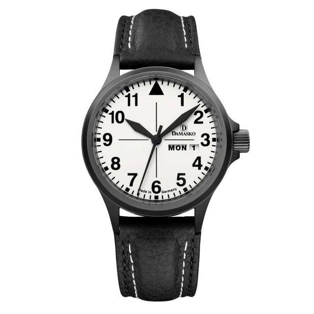 Damasko Black Automatic Watch with In-House Movement and Full Lume Dial #DK37BK kol saati