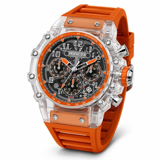 Invicta Racing Vaulthan Watch - 44mm, Orange (69679) kol saati