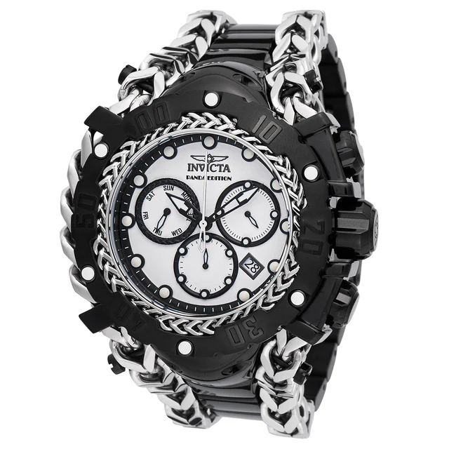 Invicta Gladiator Swiss Ronda Z60 Caliber Watch - 58.3mm, Black, Steel (48612) kol saati