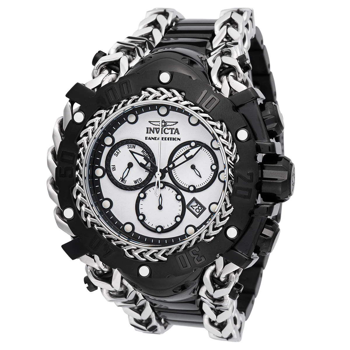 Invicta Gladiator Swiss Ronda Z60 Caliber Watch - 58.3mm, Black, Steel (48612) kol saati