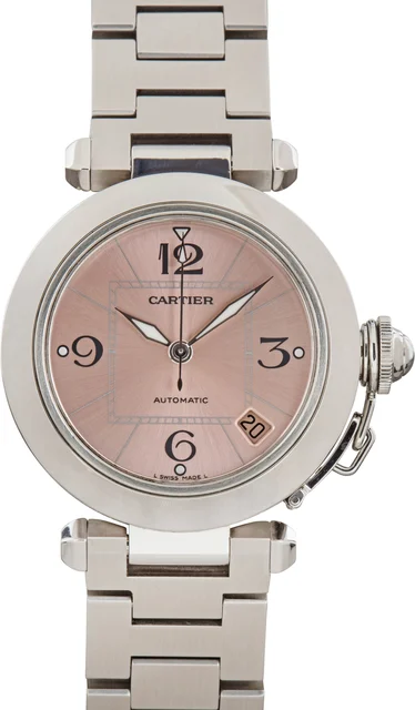 Cartier Pasha W31075M7 Pink Dial kol saati