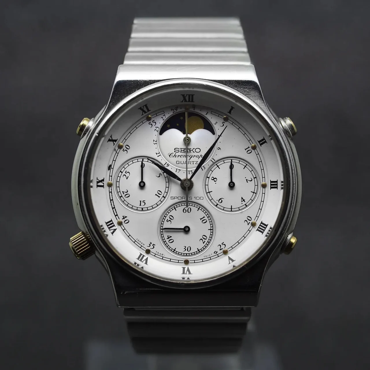 Seiko Sports 100, Ref. 7A48-7000, Cal. 7A48, Men’s Quartz Vintage 42 mm kol saati