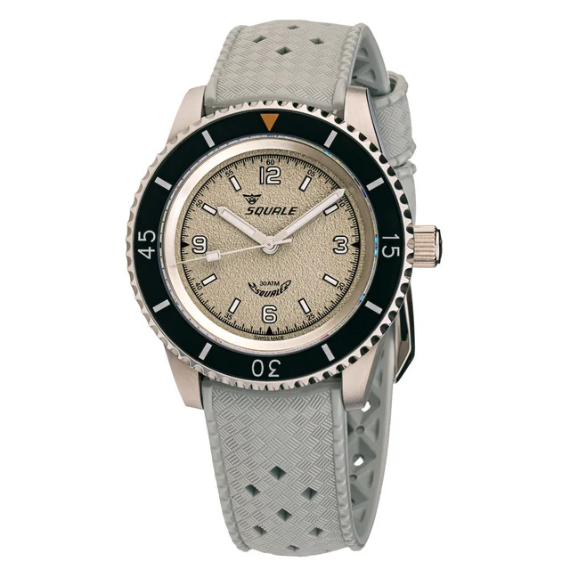 Squale Montauk 300 Meter Swiss Made Automatic Dive Watch with Grey Sand Dial #MTK-13 kol s