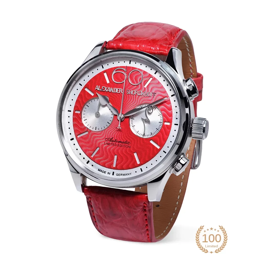 Alexander Shorokhoff SHOROKHOFF-Neva-Chrono-Red 44 mm kol saati