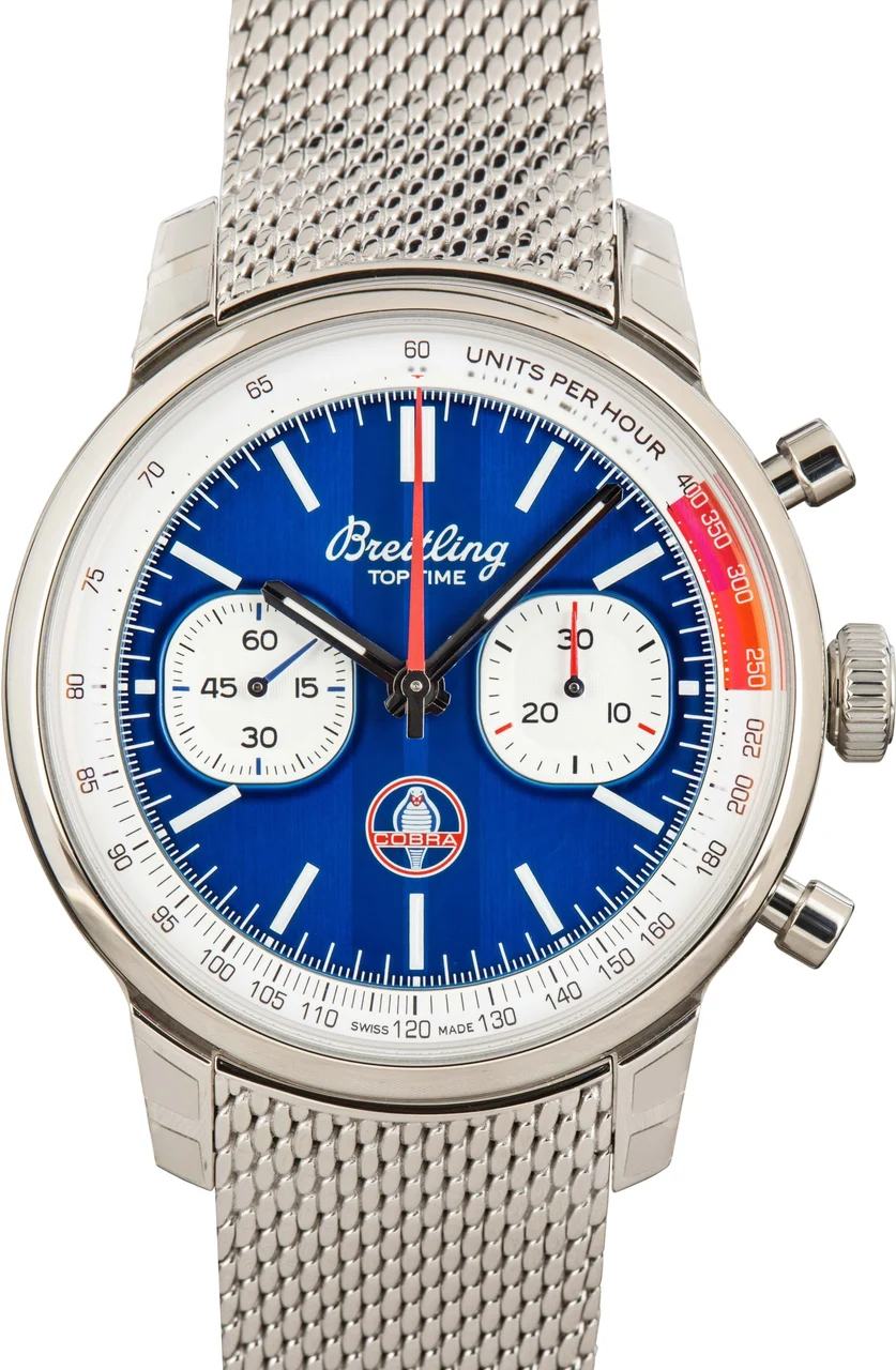Breitling Top Time B01 Shelby Cobra Blue Dial AB01763A1C1A1 41 mm kol saati