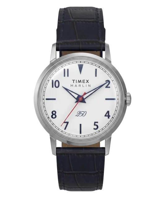Timex Marlin® America 250 34mm Leather Strap Watch TW6A06200 kol saati