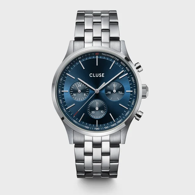 CLUSE Anthéor Multifunction Watch Steel Blue, Silver Colour CW21003 kol saati