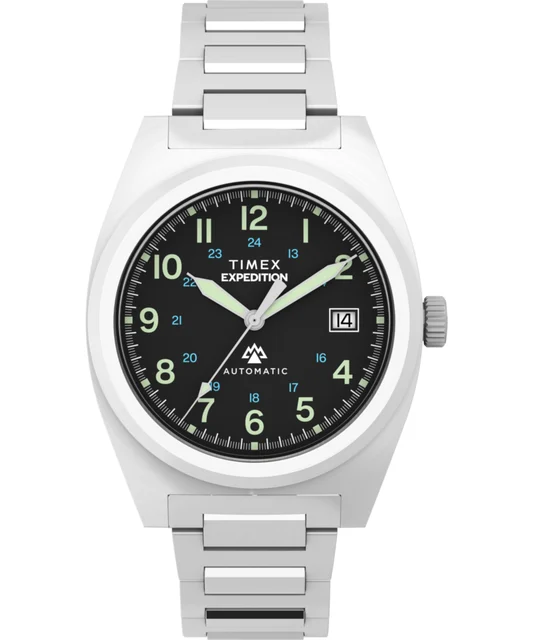 Timex Expedition® Capstone Automatic 39mm Stainless Steel Bracelet Watch TW2Y39600 kol saa