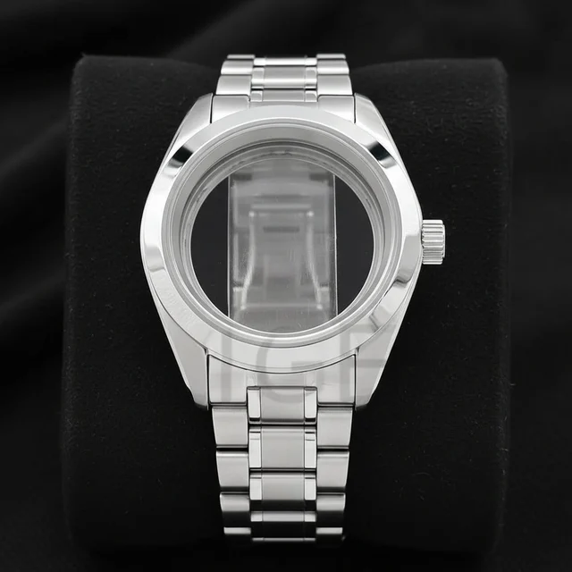 Tandorio Polished Explorer Watch Case Sapphire 10Bar for NH35 36 34 38 PT5000 ETA2824 SW20