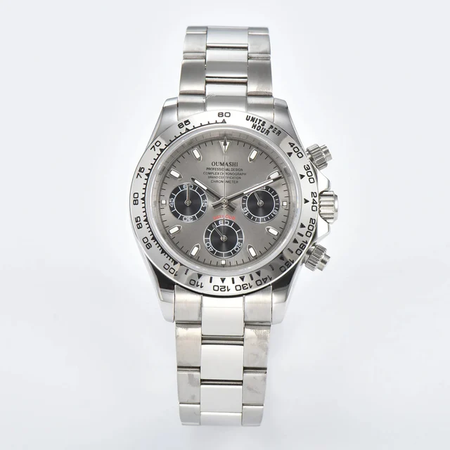 Tandorio Nologo Daytona VK63 Quartz Watch Sapphire Glass 3ATM 39MM Luminous Chronograph 14