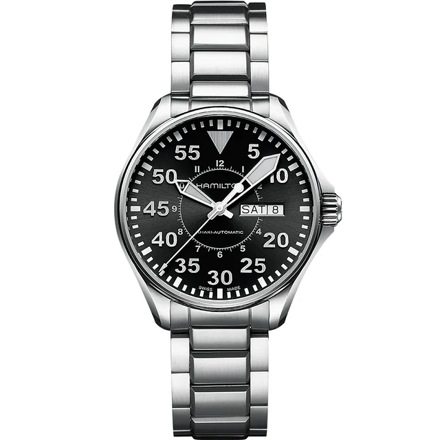 Hamilton Khaki Aviation Khaki Pilot Day Date Auto H64425135 kol saati