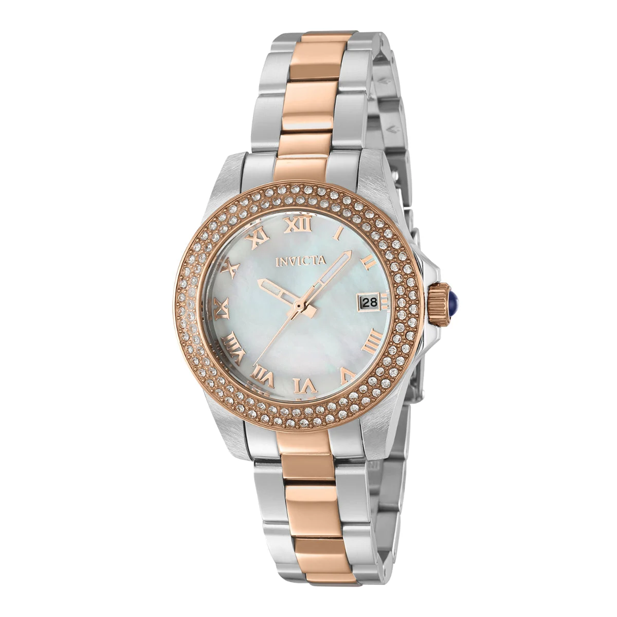 Invicta Angel Watch w/ Mother of Pearl Dial - 34mm, Steel, Rose Gold (36076) 34 mm kol saati