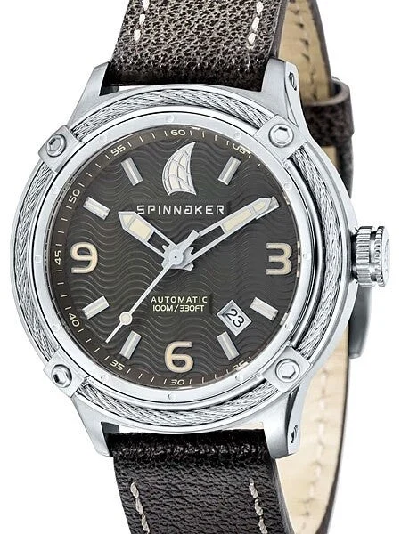 Spinnaker MainSail Automatic Watch with Wire Cable Bezel #SP-5044-03 46 mm kol saati