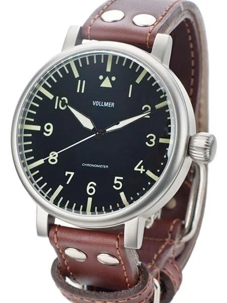 Vollmer Kampfgruppen WWII-Style 55mm Limited Edition COSC Chronometer W585B kol saati