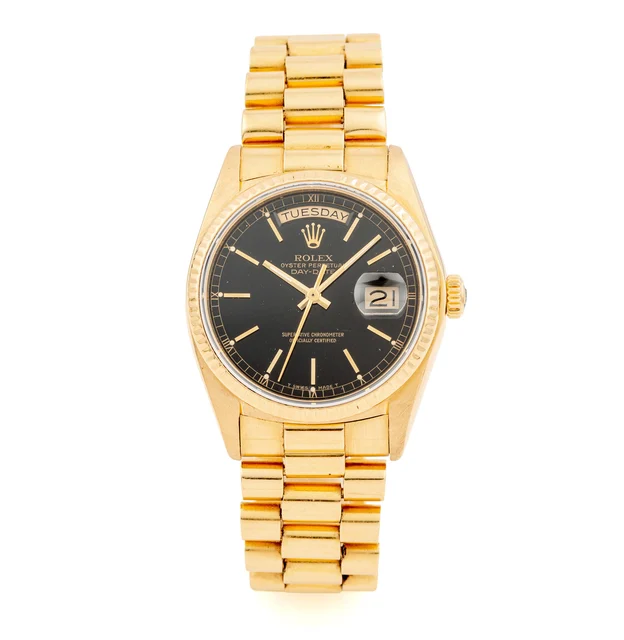 Rolex ROLEX REF. 18078, DAY-DATE “CORTECCIA” FINISH, WITH WOOD DIAL AND PRESIDENT BRACELET