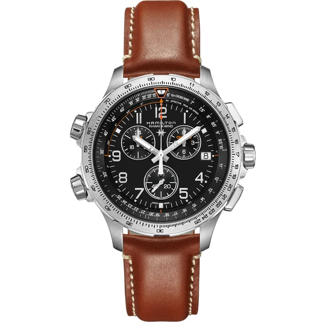 Hamilton Khaki Aviation X-Wind GMT Chrono Quartz H77912535 kol saati