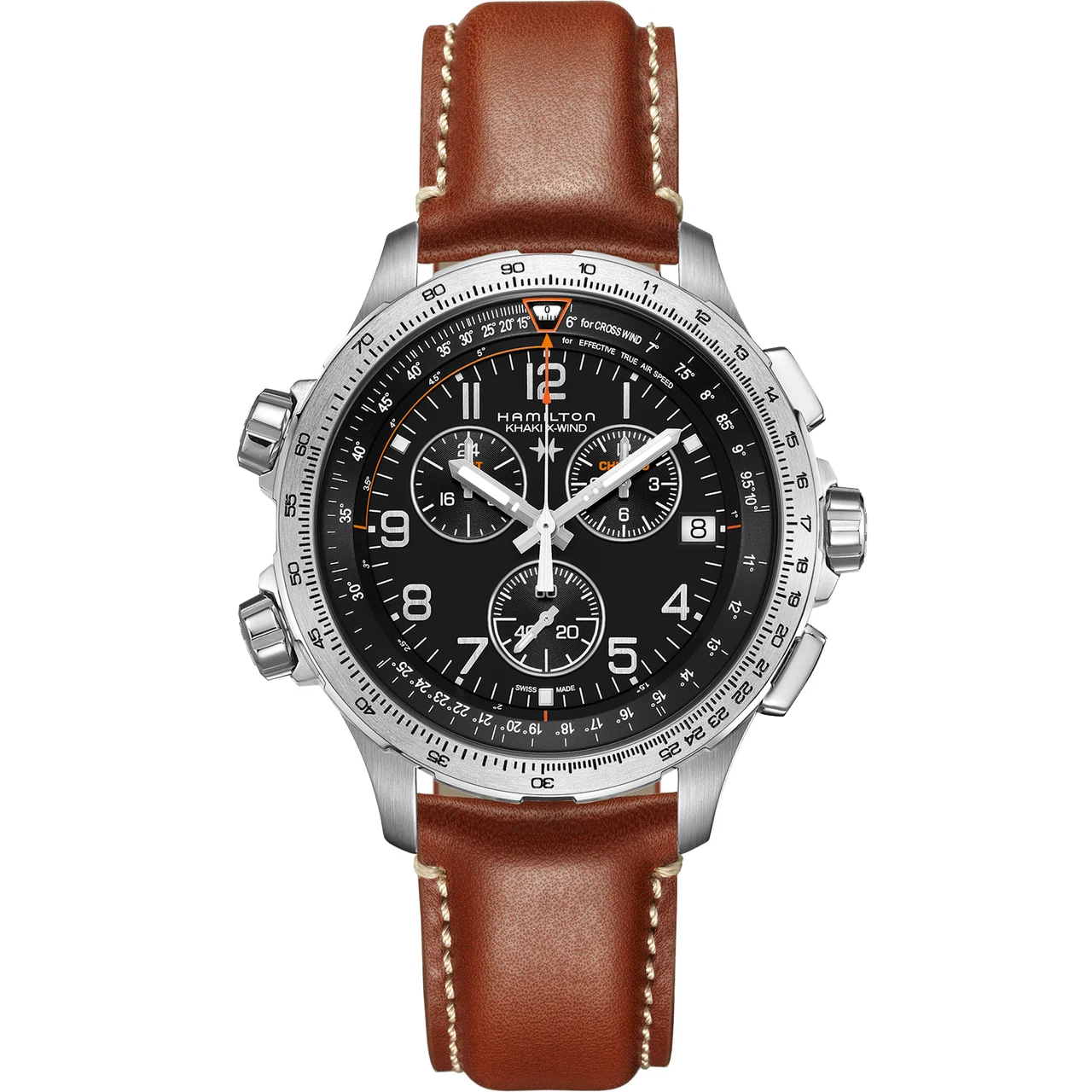 Hamilton Khaki Aviation X-Wind GMT Chrono Quartz H77912535 46 mm kol saati