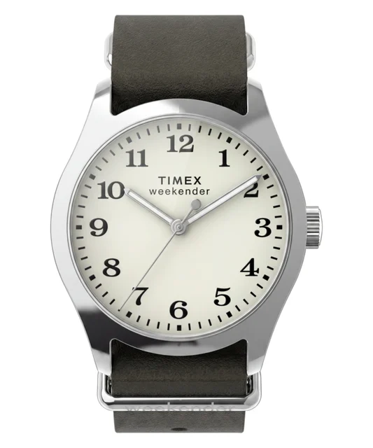 Timex Weekender® New England 34mm Leather Strap Watch TW2Y86500 kol saati