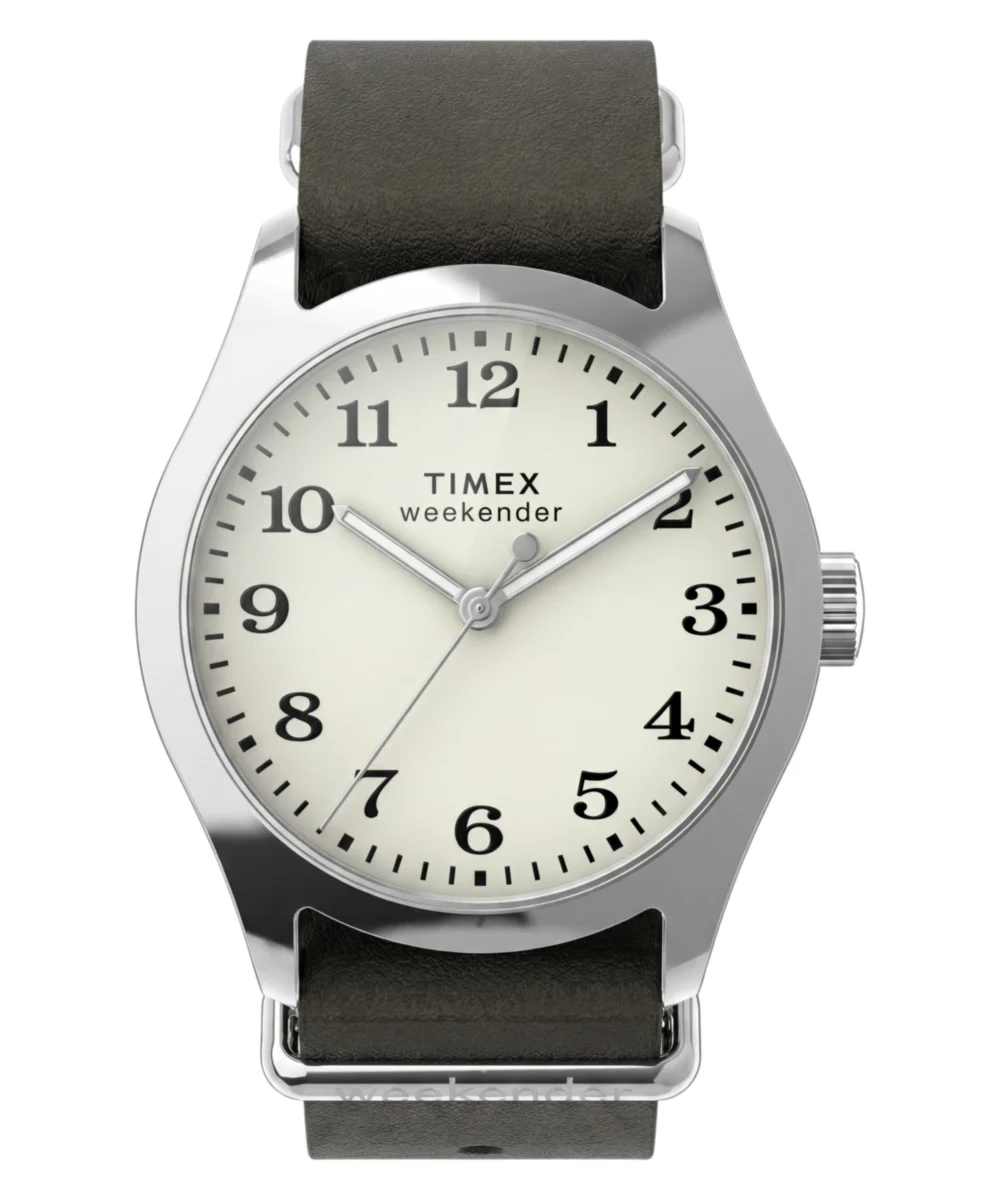 Timex Weekender® New England 34mm Leather Strap Watch TW2Y86500VQ 34 mm kol saati