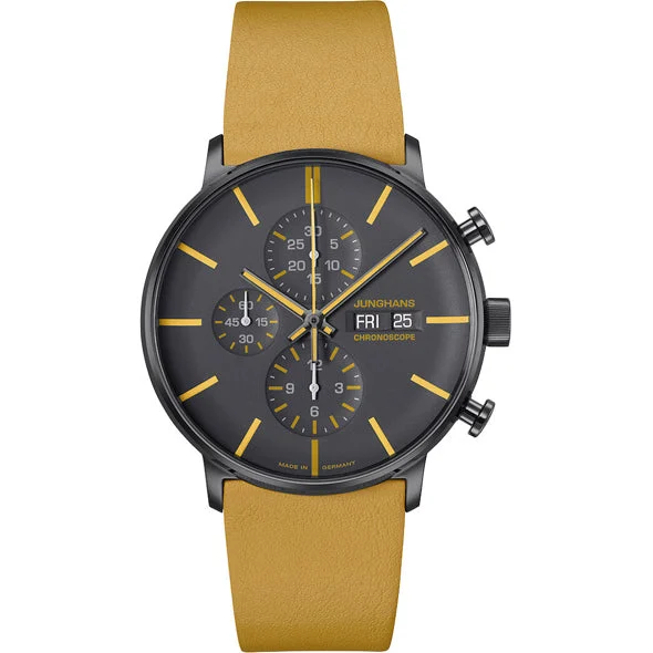Junghans FORM A Chronoscope, English Date 027/4372.01 kol saati