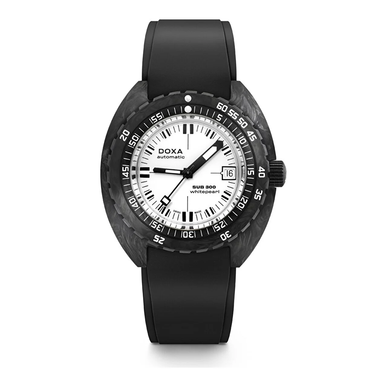 Doxa SUB 300 Carbon Whitepearl 822.70.011.20 42.5 mm kol saati