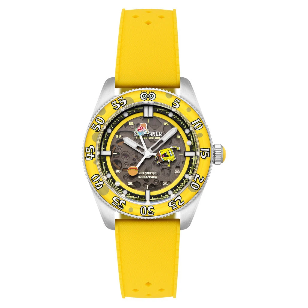 Spinnaker Spongebob Croft LE Peekaboo Krabby Flipper Watch #SP-5152-02 40 mm kol saati