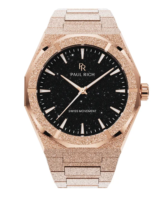 Paul Rich Frosted Star Dust II PR99II - Rose Gold Black kol saati