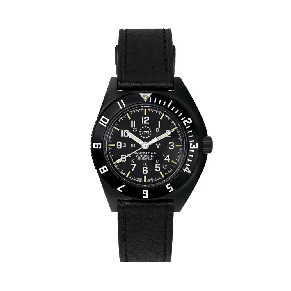 Marathon SSNAV-D Auto U.S. 250 Limited Edition 41mm - Black on Rubber Strap WW194030AN-US250 41 mm kol saati