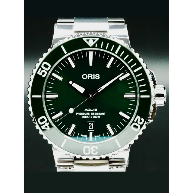 Oris Aquis Date Green Dial on Bracelet 01 733 7730 4157-07 8 24 05PEB ER210000016132 kol s