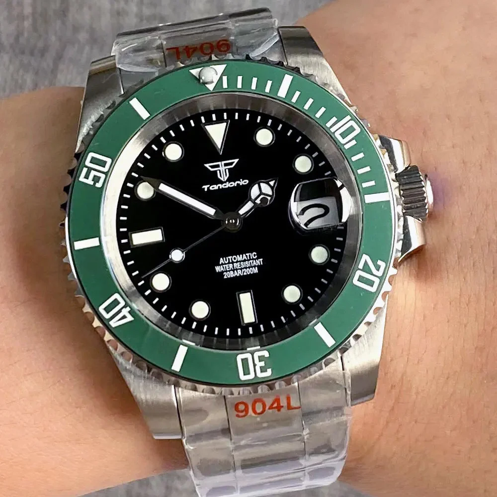 Tandorio Watches Diving Watch 40mm Tandorio TD266D SUB NH35 Automatic 20Bar 904L Bracelet 120clicks Bezel Sapphire mens-diving-watch-40mm-tandorio-td266d 40 mm kol saati