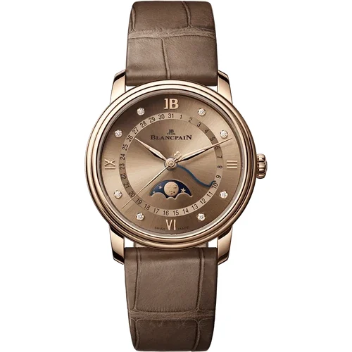 Blancpain Villeret Quantième Phases de Lune 6126N 3646 55B 33.2 mm kol saati