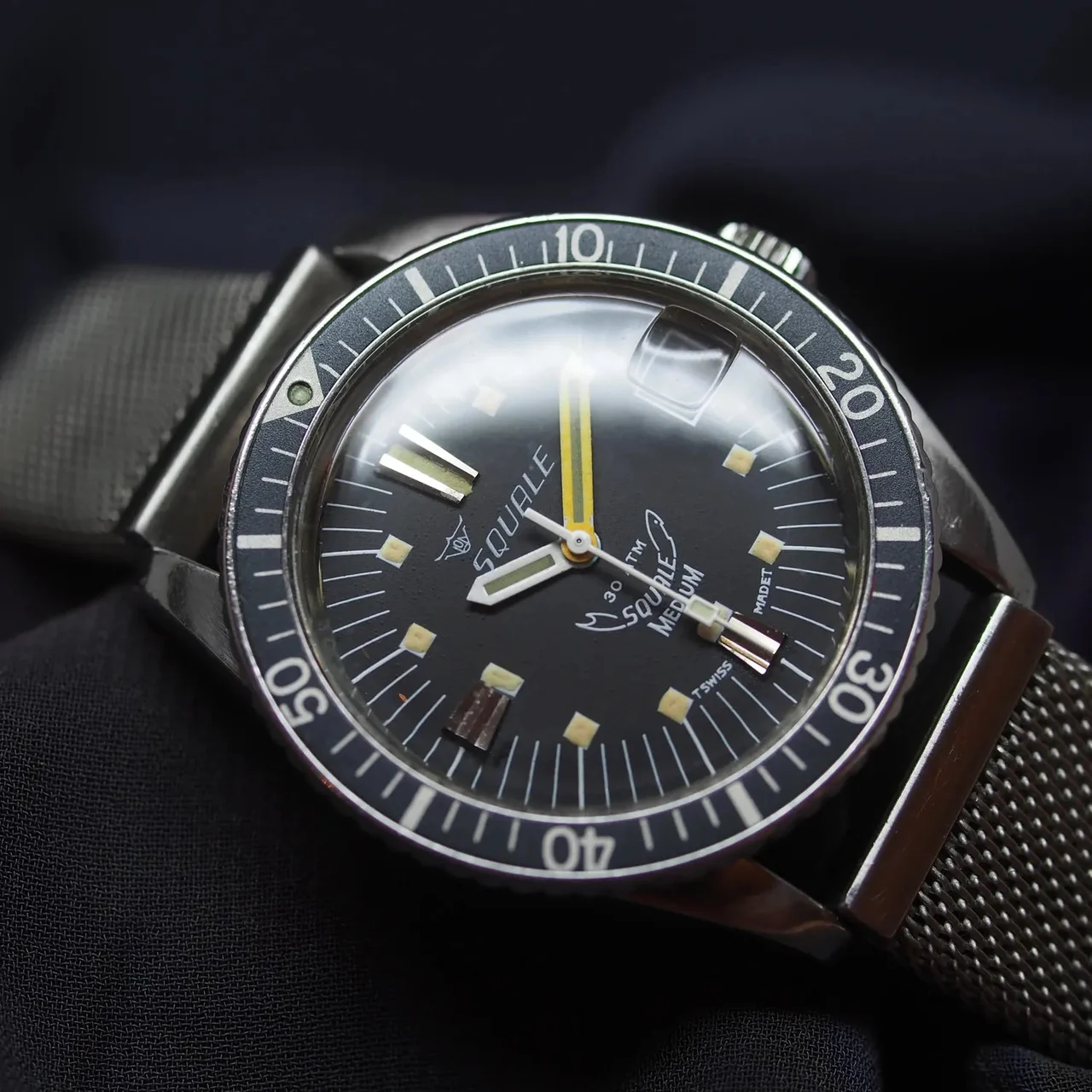 Squale Medium 30ATM, 1515, Men’s Diving Vintage Watch, 1980 36 mm kol saati