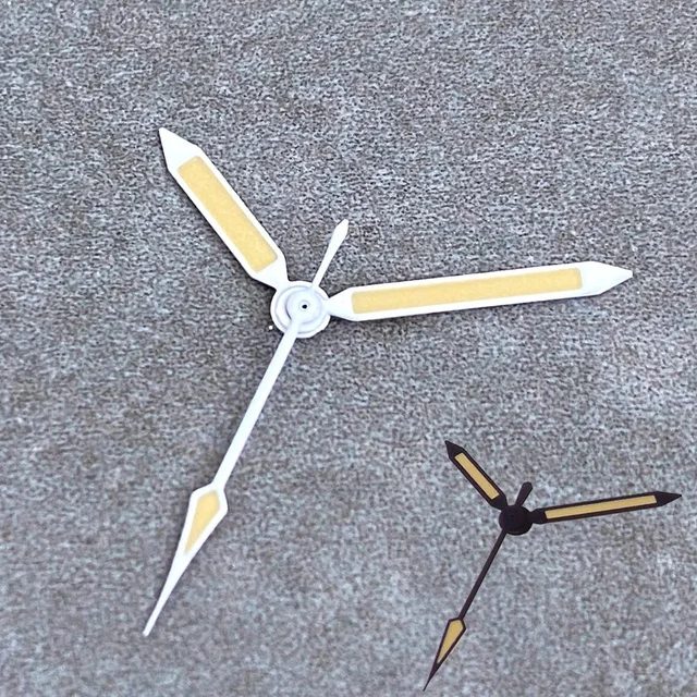 Tandorio Fifty Fathom Watch Hands White Black Yellow Watch Hand Needles for NH35 NH36 NH37