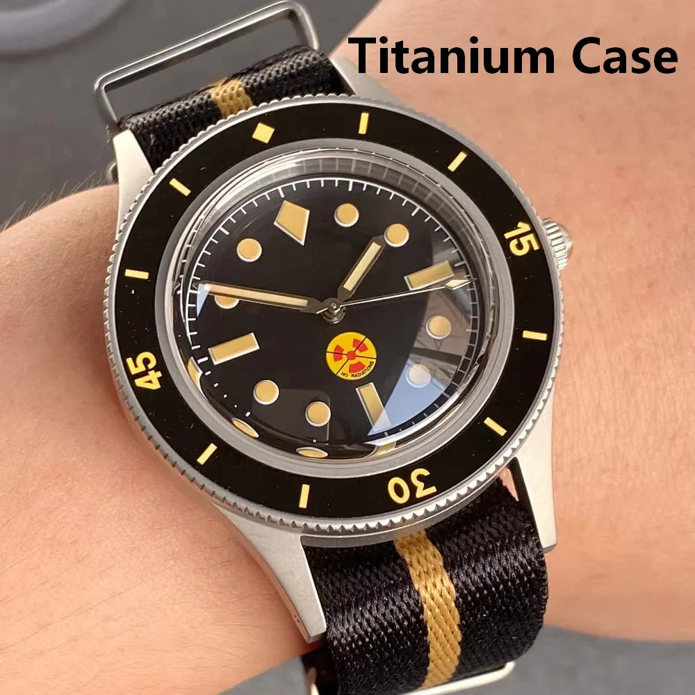 Tandorio Titanium Fifty Fathoms Diver TD223T Japan NH35 Miyota 8215 PT5000 20Bar Doned Sapphire Lumed Bezel 12000058917782339 40 mm kol saati