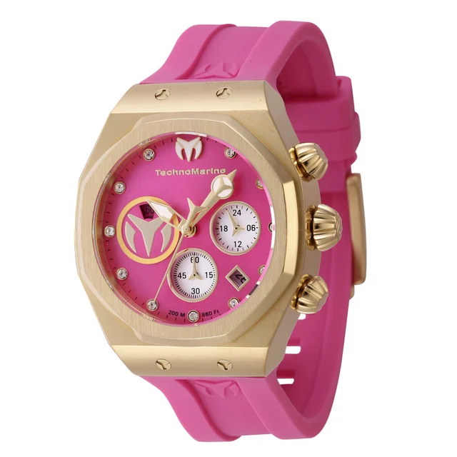 Technomarine Reef Sun Watch - 40mm, Fuschia (TM-523009) kol saati