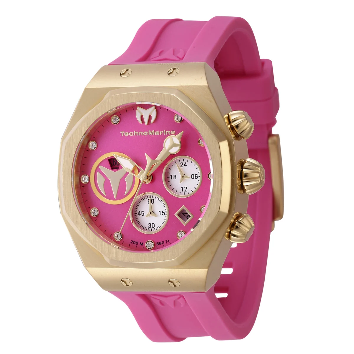 Technomarine Reef Sun Watch - 40mm, Fuschia (TM-523009) 40 mm kol saati