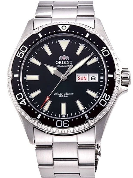 Orient Scratch and Dent - Kamasu Black Dial Automatic Dive Watch with Sapphire Crystal #SN